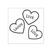 かわいい3ハートライブ笑い愛ウッドアートスタンプ ラバースタンプ (インプリント)