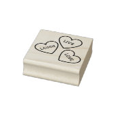 かわいい3ハートライブ笑い愛ウッドアートスタンプ ラバースタンプ (スタンプ)