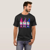 かわいい3人のノーム バイセクシャルフラグ バイセクシュアル プライド Tシャツ (正面フル)