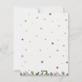 かわいい3人の妊娠発表の家族 シーズンカード (裏面)