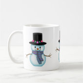 かわいい3人の雪だるま クリスマスマグカップ コーヒーマグカップ (左)