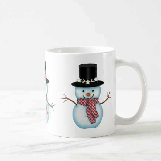 かわいい3人の雪だるま クリスマスマグカップ コーヒーマグカップ (右)