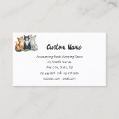 かわいい3匹がペットを子どもにする 名刺 (正面)