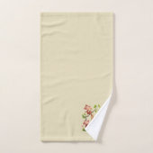 かわいい3匹のサルとゴールデンモノグラムonベージュ バスタオルセット (ハンドタオル)