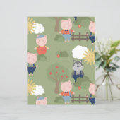 かわいい3匹の小さな豚紙シート (スタンド正面)