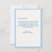 かわいい3小豚ベビーシャワーサンキューカード サンキューカード (裏面)