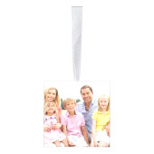 かわいい3枚の写真メリークリスマス キューブオーナメント (右)