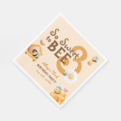 かわいい3歳の誕生日パーティー スタンダードランチョンナプキン (角)