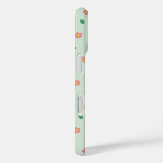 かわいい3羽のセキセイインコ 花柄 桜 Case-Mate iPhoneケース (裏面 / 右)
