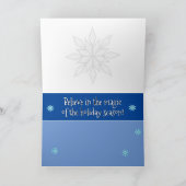 かわいい3羽のペンギンのホリデーカード シーズンカード (内部)