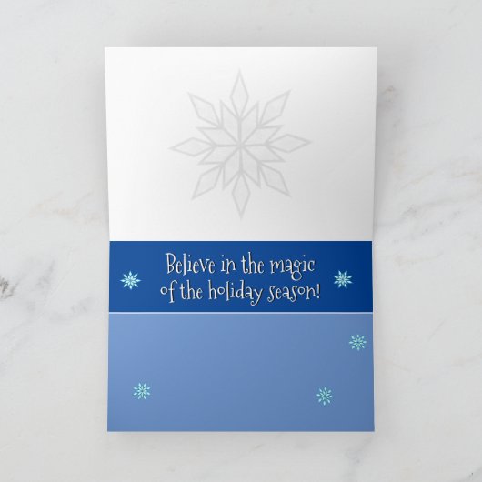 かわいい3羽のペンギンのホリデーカード シーズンカード (内部)