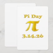 かわいい3.14パイの日 招待状 (正面/裏面)