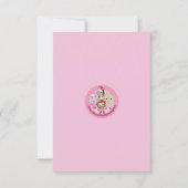 かわいい3.5" Tu Tuはx5"猿の女の子TTCは感謝していしています(平らな) サンキューカード (裏面)