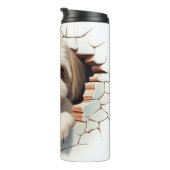 かわいい3-Dシーズー（犬）頭ドッグ タンブラー (回転右)