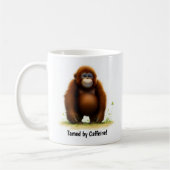 かわいい3Dオラングタン絵を描コーヒーマグ コーヒーマグカップ (左)