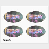 かわいい3Dスピリットポニー10 楕円形シール (シート)