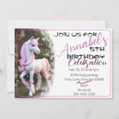 かわいい3Dスピリットポニー19誕生日招待状 招待状 (正面)