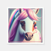 かわいい3Dスピリットポニー2パーティー スタンダードカクテルナプキン (正面)