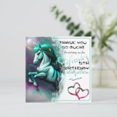 かわいい3Dスピリットポニー24誕生日サンキューカード サンキューカード (スタンド正面)