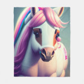 かわいい3Dスピリットポニー2 フリースブランケット (正面)