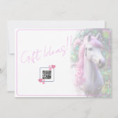 かわいい3Dスピリットポニー31誕生日招待状 招待状 (裏面)