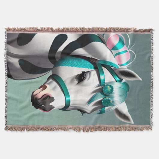 かわいい3Dスピリットポニー7 スローブランケット (正面)