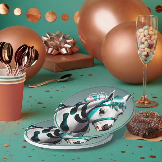 かわいい3Dスピリットポニー7 ペーパープレート (複数)