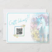 かわいい3Dスピリットユニコーンポニー23誕生日招待状 招待状 (裏面)