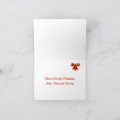 かわいい3Dトナカイ幸せクリスマス シーズンカード (内部)