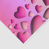 かわいい3Dピンクハートバレンタインデクページ 薄葉紙 (詳細)