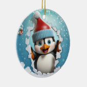 かわいい3Dペンギンクリスマス セラミックオーナメント (右)