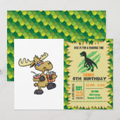 かわいい3Dメガネをかけた | 背景色を選択 招待状 (正面/裏面)