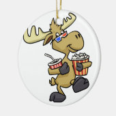 かわいい3Dメガネ |背景色の選択 セラミックオーナメント (左)