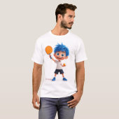 かわいい3D卓球少年 Tシャツ (正面フル)