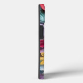 かわいい3D花と大きな白いハート カスタム Case-Mate iPhoneケース (裏面 / 右)