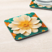 かわいい3D花 コースター (左側)