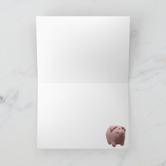 かわいい3D豚カスタム年賀状ベトナム語HGC シーズンカード (内部)