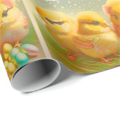 かわいい4イースターチキンコレクション ラッピングペーパー (ロールコーナー)