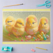 かわいい4イースターチキンコレクション 薄葉紙 (クラフト)
