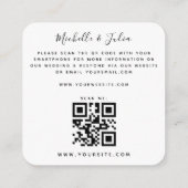 かわいい4フォトコラージュLGBTQゲイカップルRSVP QRコード エンクロージャーカード (裏面)