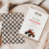 かわいい4ホイーラーバイク誕生日招待状 招待状