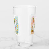 かわいい4垂直ブラッシュウォーターカラーホッピー復活祭 タンブラーグラス (右)