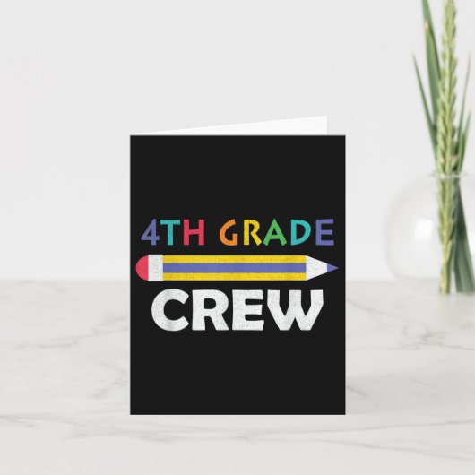 かわいい4年生の仲間たち 新しい学年のはじまり カード (正面)