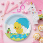 かわいい4月のシャワー ペーパープレート (パーティー)