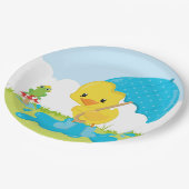 かわいい4月のシャワー ペーパープレート (アングル)