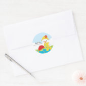 かわいい4月シャワー ラウンドシール (封筒)