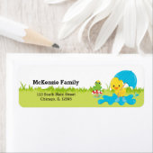 かわいい4月シャワー ラベル (インサイチュ)