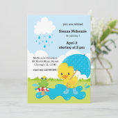 かわいい4月シャワー 招待状 (スタンド正面)