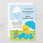 かわいい4月シャワー 招待状 (正面/裏面)