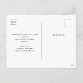 かわいい4枚のフォトコラージュのクリスマス シーズンポストカード (裏面)